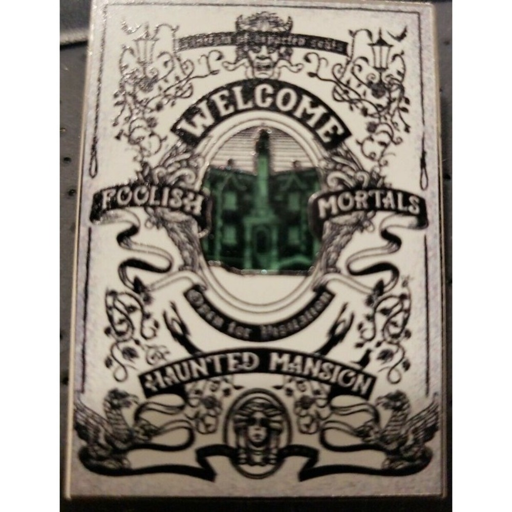 Disney Pin Haunted Mansion Welcome Foolish Mortals 2019 Official Trading Pin